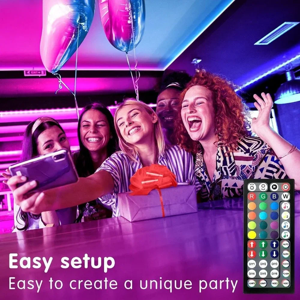 2 Rolls of 50ft Music Sync Color Changing Remote App Control Lights Party Decor